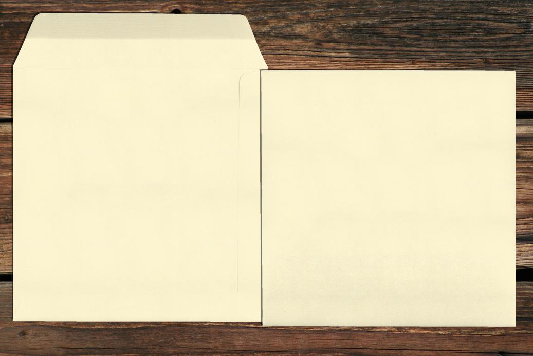 Versandtaschen 190x190 mm Nassklebend Elfenbein 120 g/qm